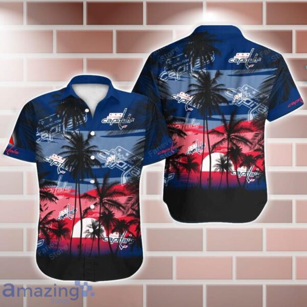 Washington Capitals NHL Hawaii Coconut And Logo Full Printed Hawaiian Shirt Product Photo 1