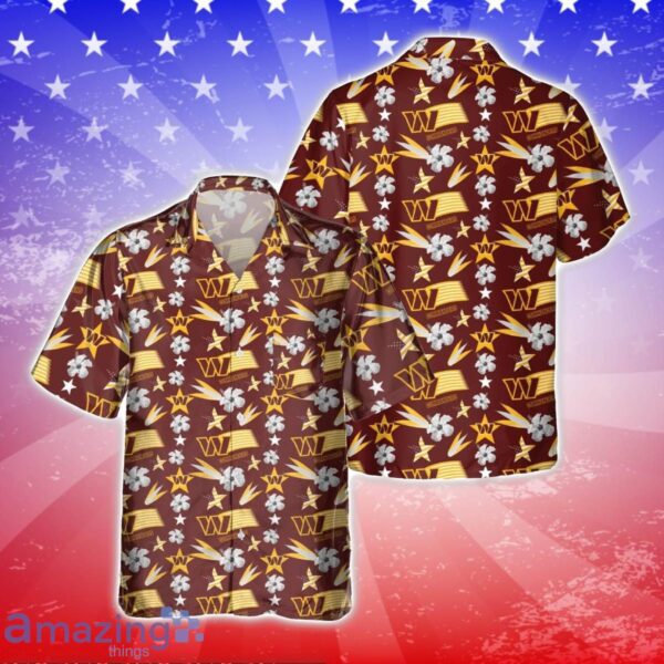 Washington Commanders America Independence Day 3D Hawaiian Shirt Product Photo 1