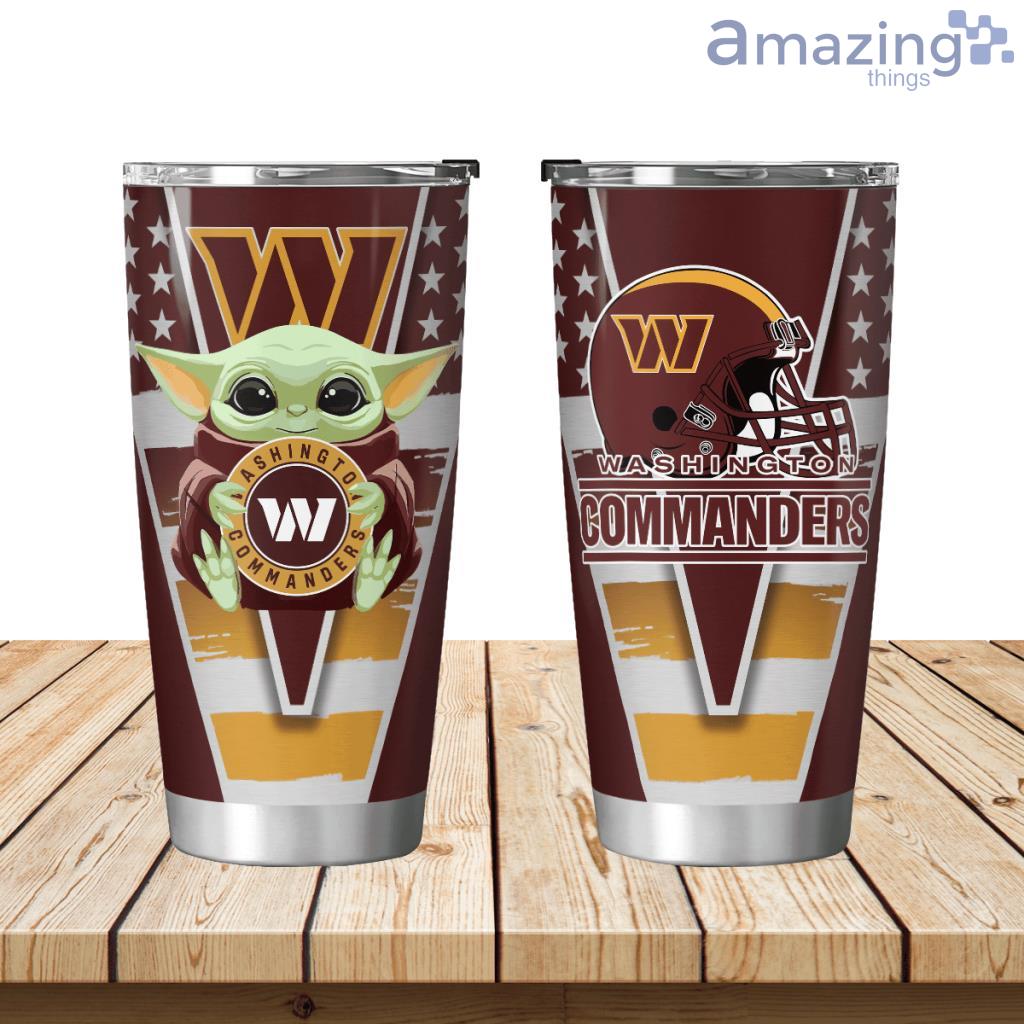Washington Commanders Baby Yoda Travel Tumbler 20oz image Washington Commanders Baby Yoda Travel Tumbler 20oz Product Photo 1