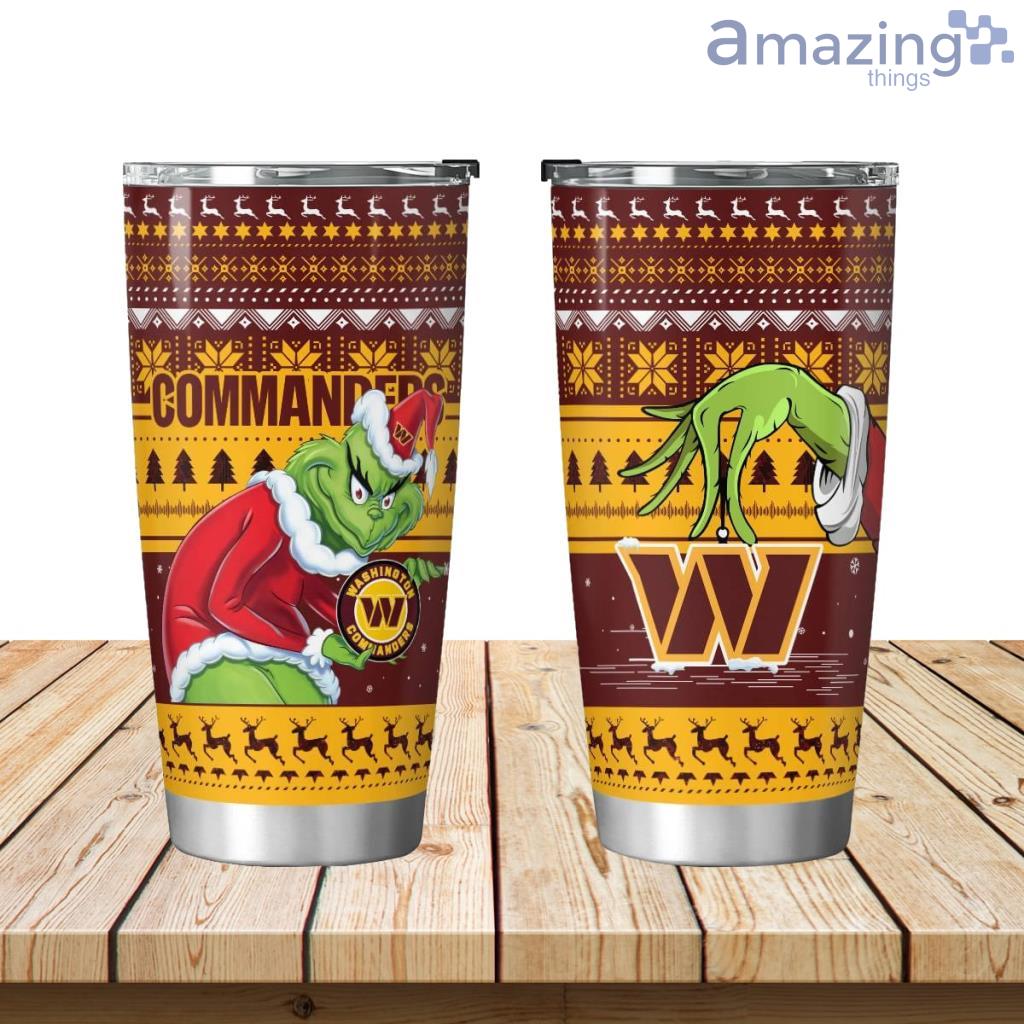 Washington Commanders Grinch Christmas Tumbler 20oz Limited Edition image Washington Commanders Grinch Christmas Tumbler 20oz Limited Edition Product Photo 1