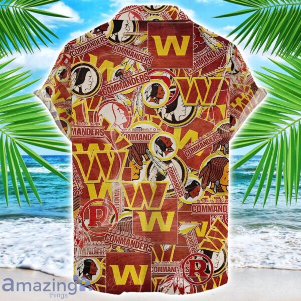 Washington Commanders NFL Team Logo 3D Hawaiian Shirt Limited For Sports Fans Product Photo 2