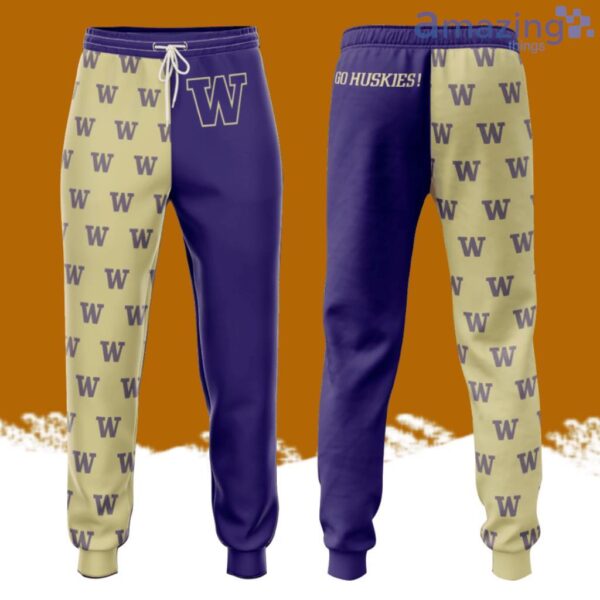 Washington Huskies Basketball Team All Over Print 3D Long Pants Product Photo 1