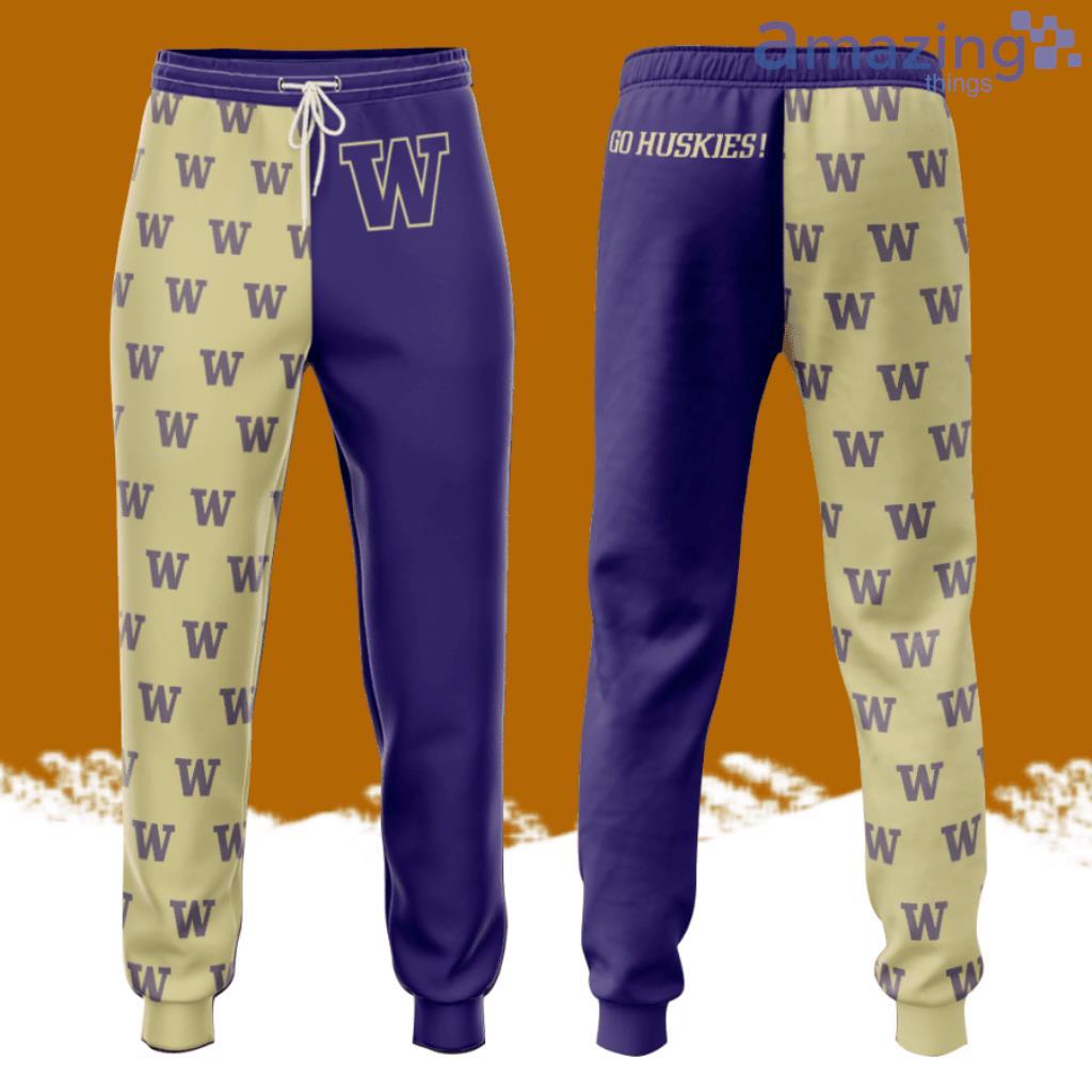 Washington Huskies Basketball Team All Over Print 3D Long Pants image Washington Huskies Basketball Team All Over Print 3D Long Pants Product Photo 1
