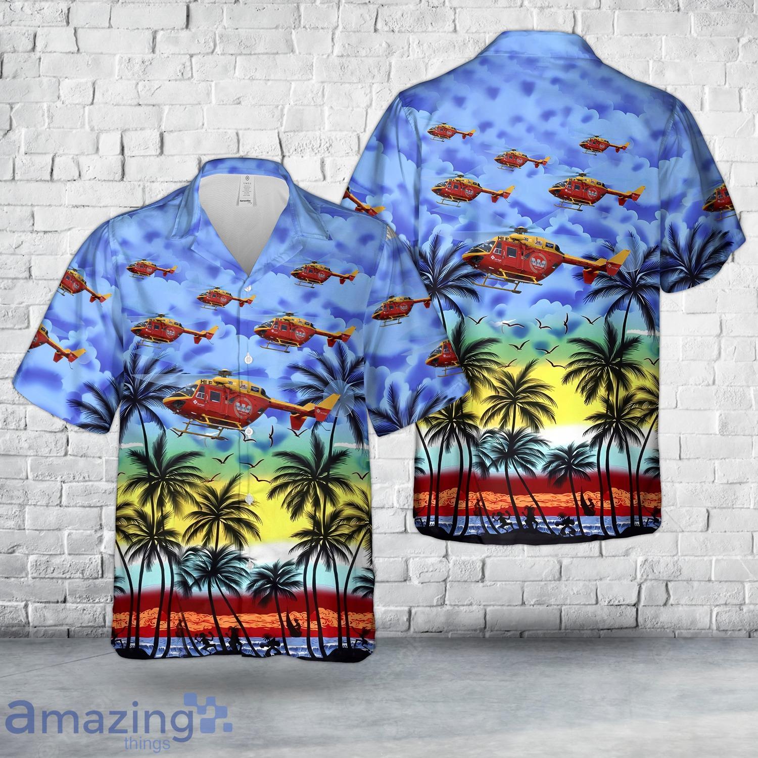 Wellington Life Flight Westpac Rescue Helicopter Hawaiian Shirt image Wellington Life Flight Westpac Rescue Helicopter Hawaiian Shirt Product Photo 1