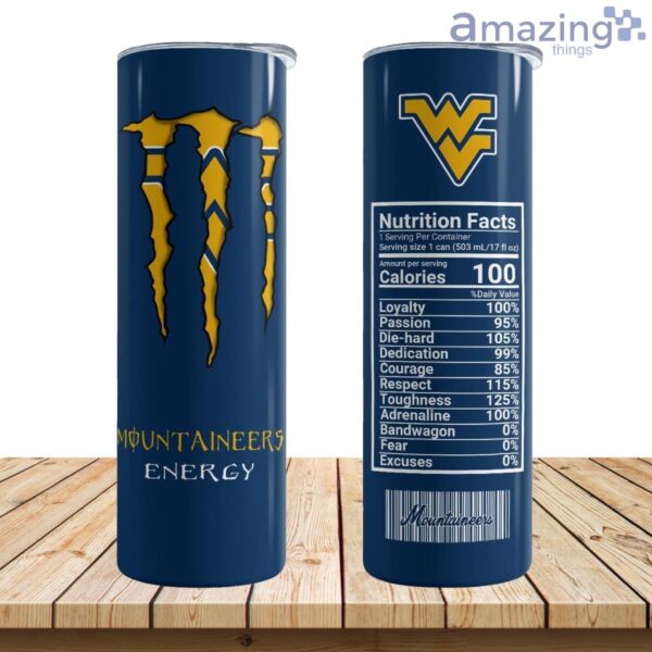 West Virginia Mountaineers Energy Skinny Tumbler 17oz Product Photo 1