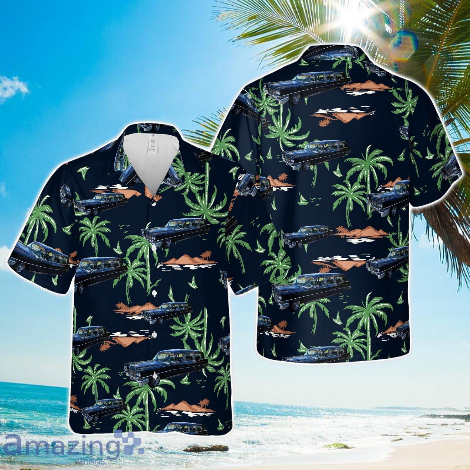 1963 Cadillac Hearse Hawaiian Shirt Gift For Summer image 1963 Cadillac Hearse Hawaiian Shirt Gift For Summer Product Photo 1