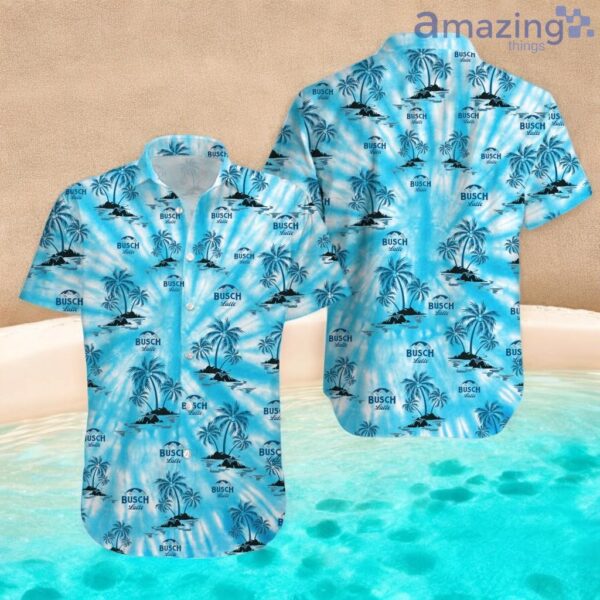 3d Tie Dye Litmus-Busch Light Bud Unisex Hawaiian Shirt Product Photo 1