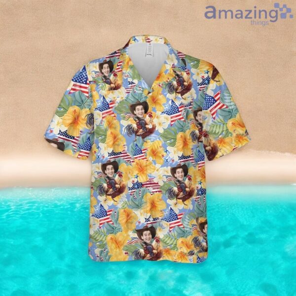 4th Jully Funny Custom Hawaiian Shirt Happy Indenpendence Day Rooster Summer Hawaiian Shirt Product Photo 1