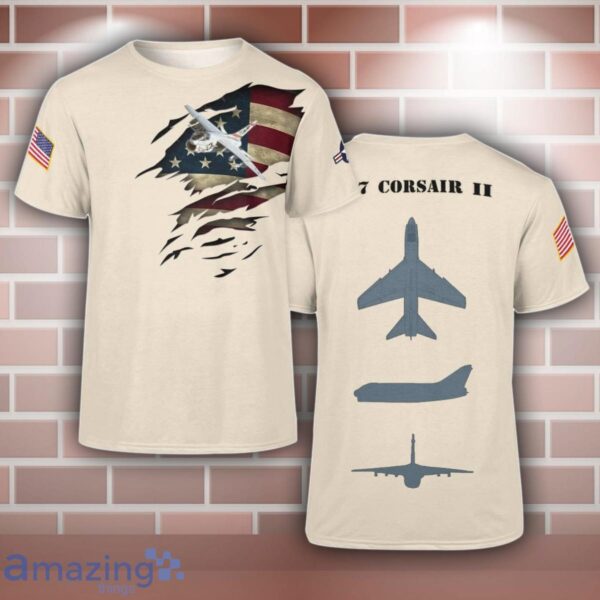 A-7 Corsair II A7 Aircraft 3D T-Shirt For Men And Women Product Photo 1