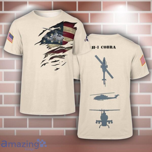 AH-1 Cobra AH1 Aircraft 3D T-Shirt For Men And Women Product Photo 1