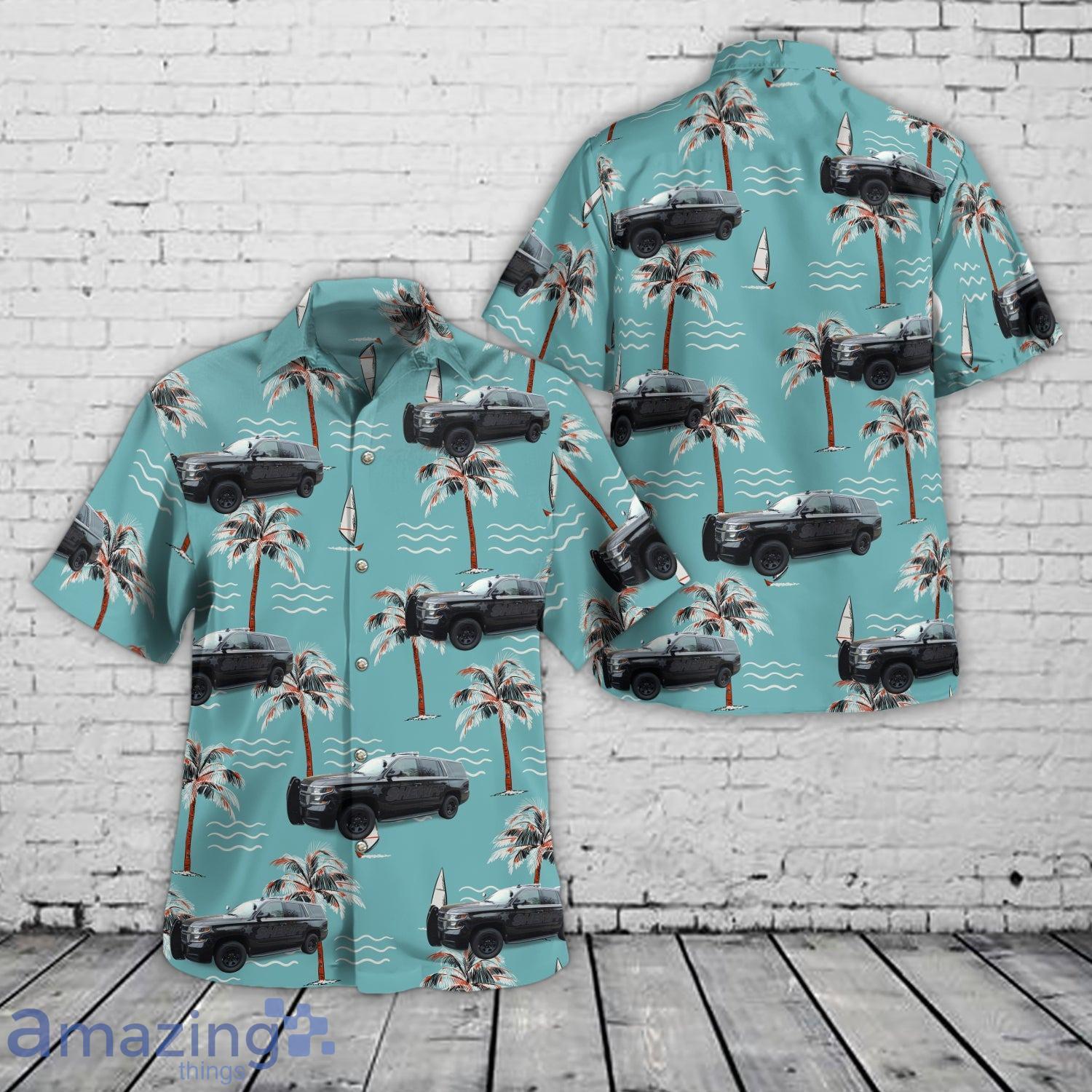 Alger County, Michigan Sheriffs Department Chevy Tahoe Hawaiian Shirt image Alger County, Michigan Sheriffs Department Chevy Tahoe Hawaiian Shirt Product Photo 1
