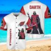 Arizona Cardinals Darth Vader Baseball Jersey Shirt White Vintage style