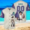 Arizona Diamondbacks Dragon Ball Son Goku Baseball Jersey Shirt White Purple Vintage style