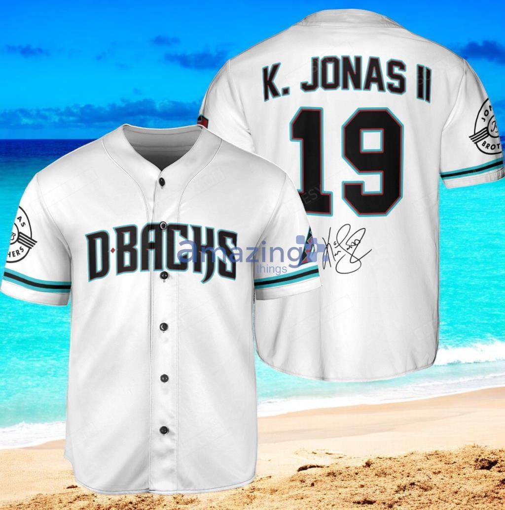 Arizona Diamondbacks K. Jonas Baseball Jersey Shirt White Vintage style image Arizona Diamondbacks K. Jonas Baseball Jersey Shirt White Vintage style Product Photo 1