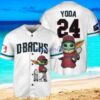 Arizona Diamondbacks x Baby Yoda Star Wars The Mandalorian with Trophy Custom Baseball Jersey Shirt White