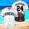 Arizona Diamondbacks x Lord Voldemort Harry Potter with Trophy Custom Baseball Jersey Shirt White