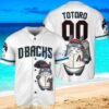 Arizona Diamondbacks x Totoro Studio Ghibli with Trophy Custom Baseball Jersey Shirt White