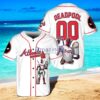 Atlanta Braves Deadpool Baseball Jersey Shirt White Vintage style