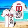 Atlanta Braves Dragon Ball Son Goku Baseball Jersey Shirt White Vintage style