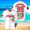 Atlanta Braves x SpongeBob SquarePants with Trophy Custom Baseball Jersey Shirt White
