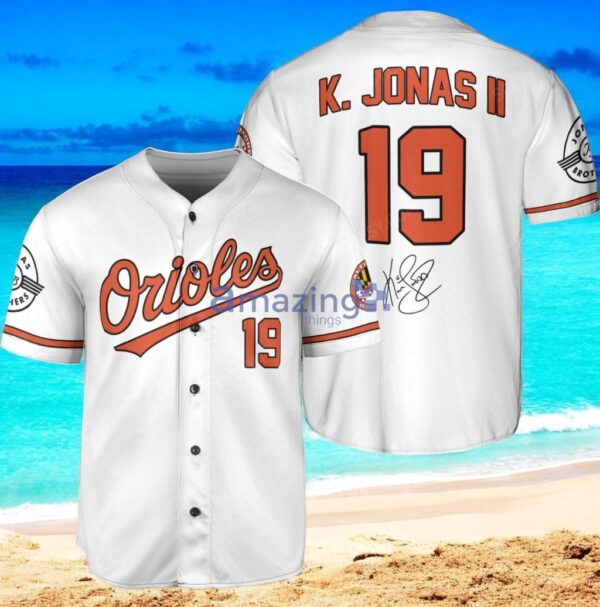 Baltimore Orioles K. Jonas Baseball Jersey Shirt White Vintage style Product Photo 1