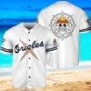 Baltimore Orioles One Piece Baseball Jersey Shirt White Vintage style