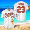Baltimore Orioles Winnie the Pooh Baseball Jersey Shirt White Vintage style