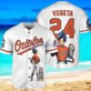 Baltimore Orioles x Vegeta Super Saiyan Dragon Ball Z with Trophy Custom Baseball Jersey Shirt White