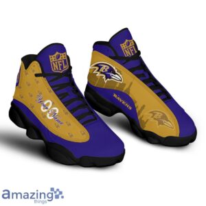 Baltimore Ravens Air Jordan 13 Shoes Trending For Men Women Custom Number & Name Product Photo 2