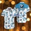 BMW Beach Shirt Logo Printed White Hawaiian Shirt For Men And Women