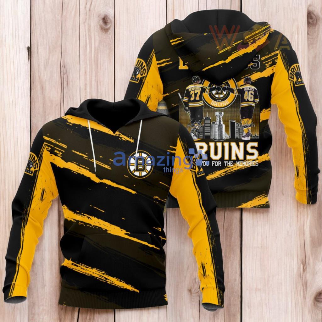Boston Bruins Logo Black Yellow Hoodie 3D All Over Print image Boston Bruins Logo Black Yellow Hoodie 3D All Over Print Product Photo 1