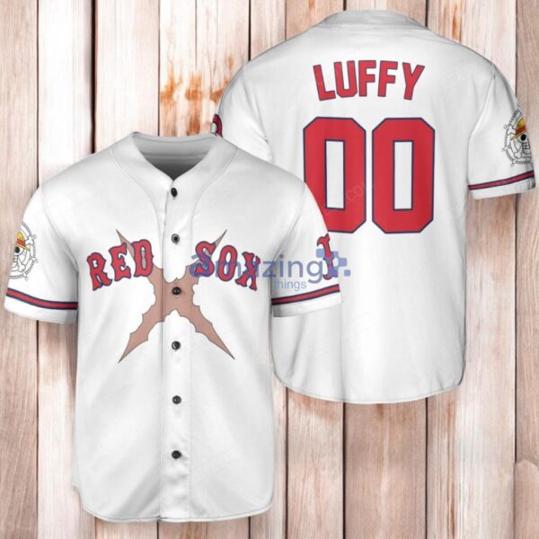 Boston Red Sox One Piece Baseball Jersey Shirt White Custom Product Photo 1