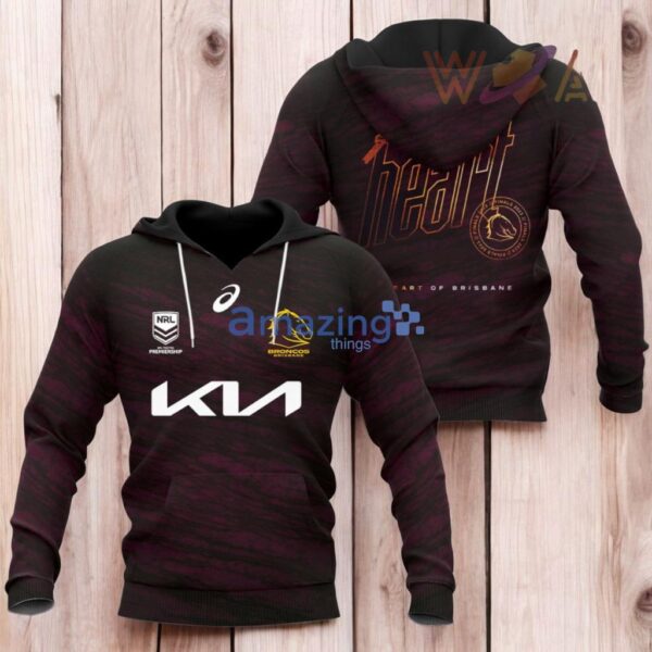 Brisbane Broncos Black Hoodie 3D All Over Print Product Photo 1