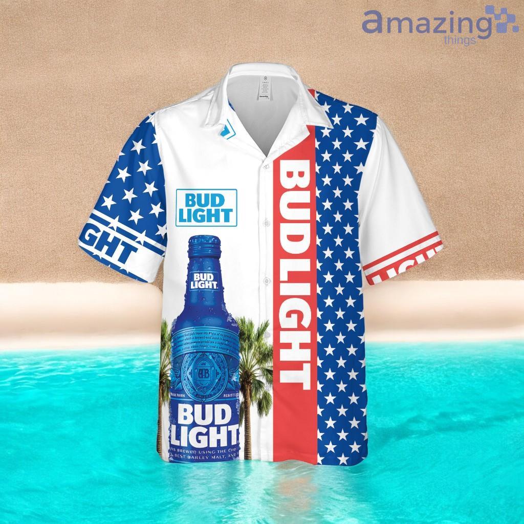 Bud Light America Hawaiian Shirt Bud Light Beer Summer Hawaiian Shirt image Bud Light America Hawaiian Shirt Bud Light Beer Summer Hawaiian Shirt Product Photo 1