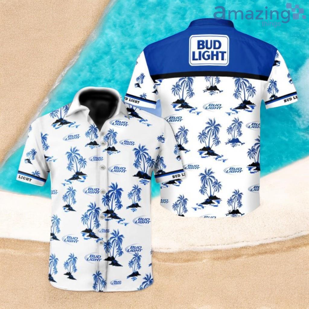 Bud Light Beer Floral Hawaiian Shirt Aloha Summer Gift image Bud Light Beer Floral Hawaiian Shirt Aloha Summer Gift Product Photo 1