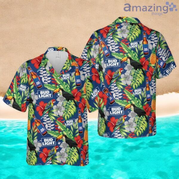 Bud Light Beer Summer Hawaiian Shirt Product Photo 1