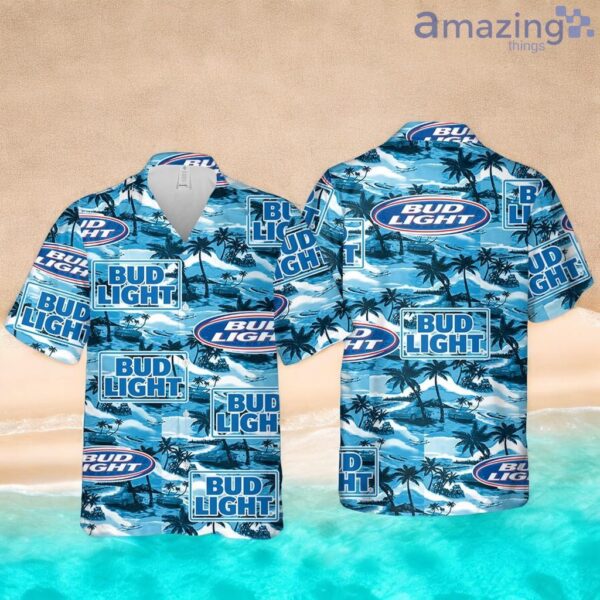 Bud Light Sea Island Pattern Hawaiian Shirt Product Photo 1