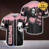 Budweiser Halloween Ghost Face Ghosh Drinks Beer Bud Black & Pinky Baseball Jersey Shirt