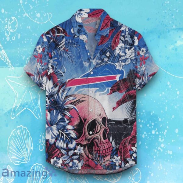 Buffalo Bills Hawaiian Shirt Tropical Skull Halloween For Fans Product Photo 1