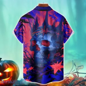 Buffalo Bills NFL Skull Halloween Hawaiian Shirt Special Gift For Fans image Buffalo Bills NFL Skull Halloween Hawaiian Shirt Special Gift For Fans Product Photo 2