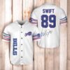 Buffalo Bills Taylor Swift Baseball Jersey Shirt White Number #89