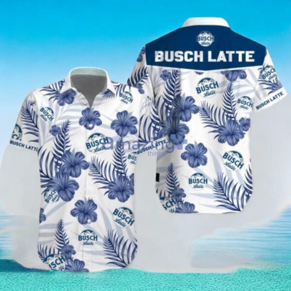 Busch Latte Hawaiian Shirt Tropical Flowers Gift For Hawaii Lover, Birthday Gift Idea, Summer Holiday Gift, Busch Latte Aloha Shirt For Men Women Product Photo 1