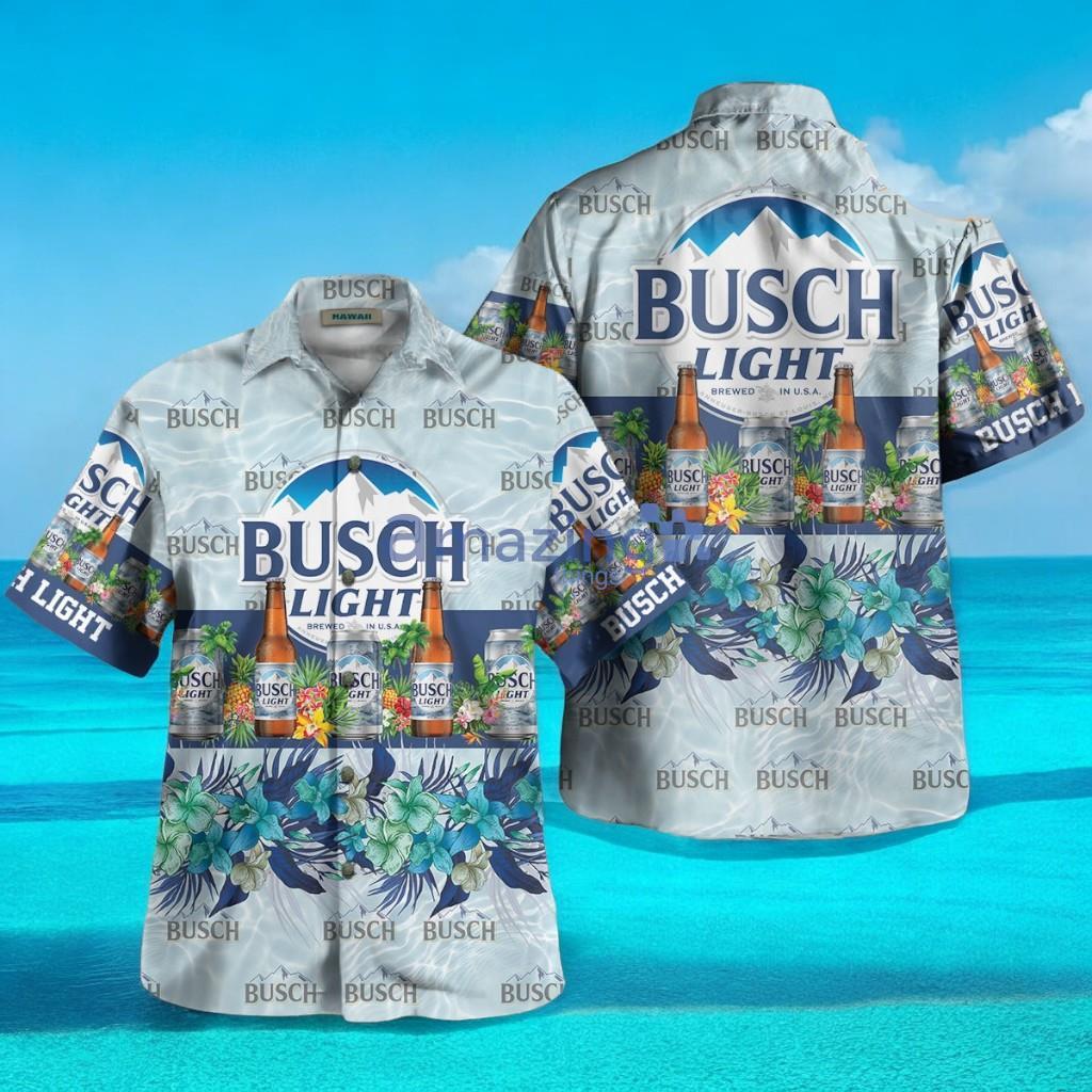 Busch Light Beer Collection Tropical Hawaiian Shirt image Busch Light Beer Collection Tropical Hawaiian Shirt Product Photo 1
