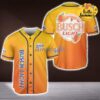 Busch Light Beer Peach Orange Busch Light Peach Drink Orange Color Baseball Jersey Shirt