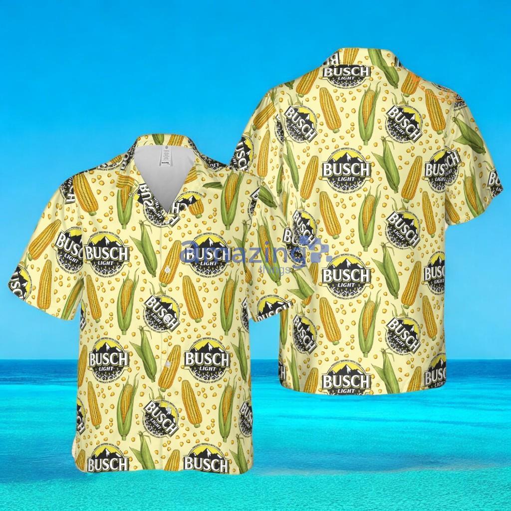 Busch Light Corn Hawaiian Shirt, Busch Light Beer Button Shirt Yellow Version Summer Hawaiian Beer Shirt image Busch Light Corn Hawaiian Shirt, Busch Light Beer Button Shirt Yellow Version Summer Hawaiian Beer Shirt Product Photo 1