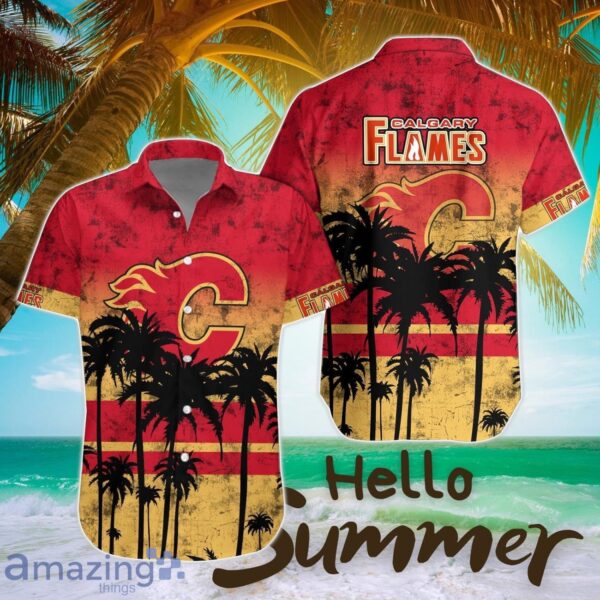 Calgary Flames Hawaii Shirt Logo Team Printing 3D Hawaiian Shirt All Printed Product Photo 1
