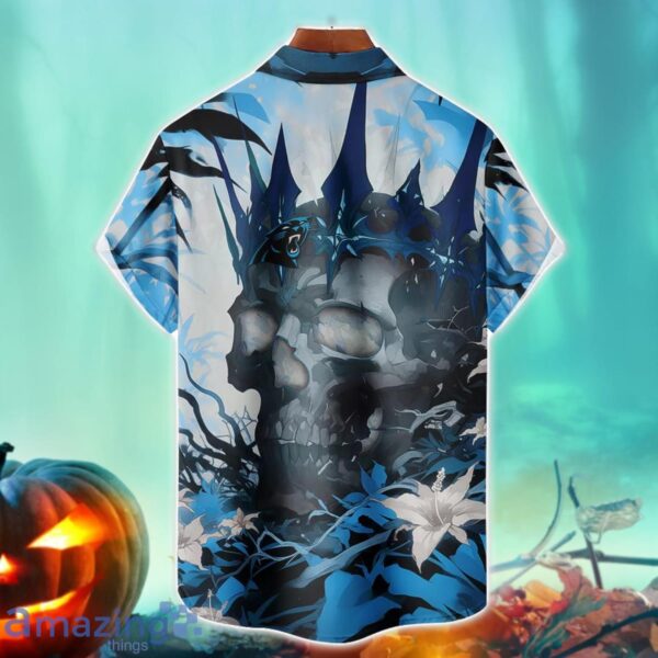 Carolina Panthers NFL Skull Halloween Hawaiian Shirt Special Gift For Fans Product Photo 2