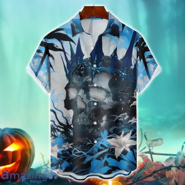 Carolina Panthers NFL Skull Halloween Hawaiian Shirt Special Gift For Fans Product Photo 1