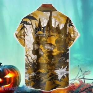 Caterpillar Inc Royal Skull Halloween Hawaiian Shirt For Fans Product Photo 2