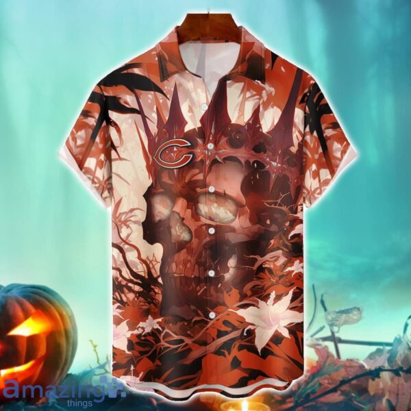 Chicago Bears NFL Skull Halloween Hawaiian Shirt Special Gift For Fans Product Photo 1